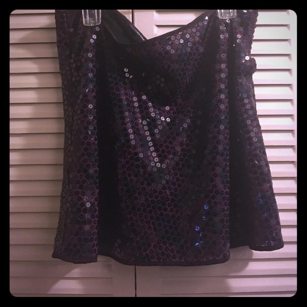 Cute purple sequin skirt