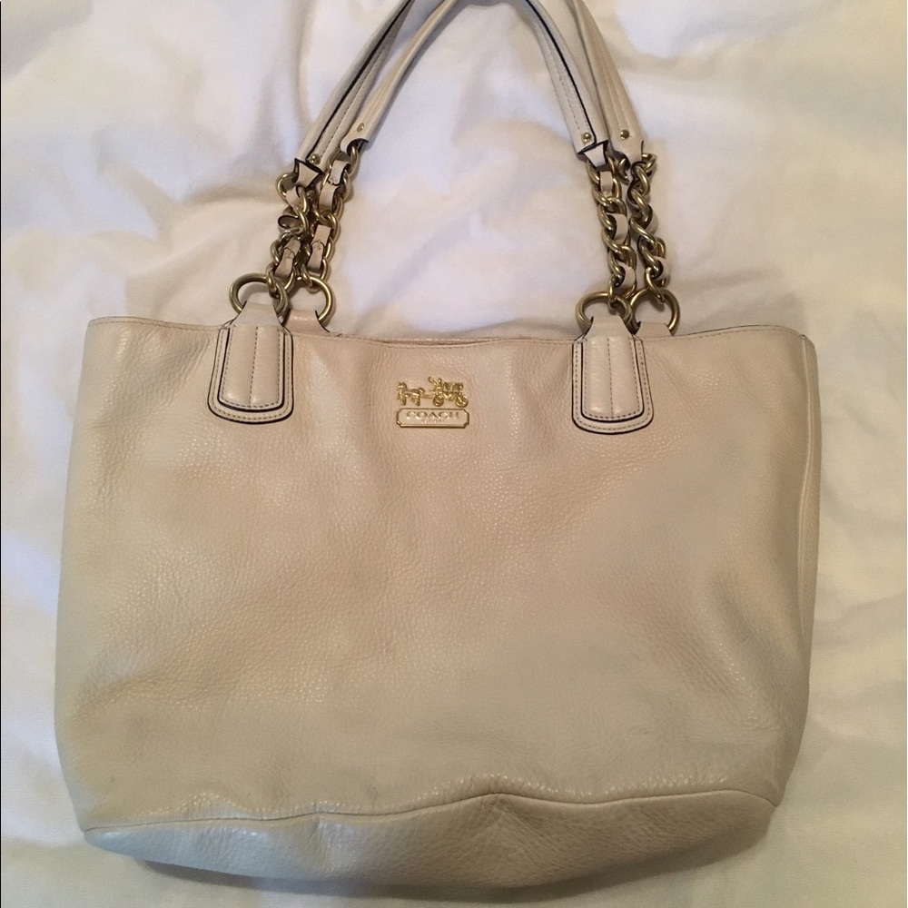 Coach cream handbag