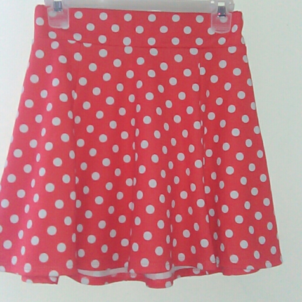 Pink And White Poka Dot Skirt