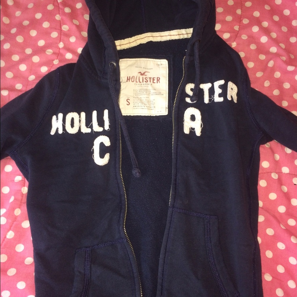Navy hollister jacket
