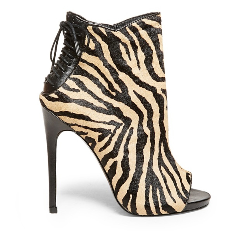 Tiger Print Pony Hair Booties