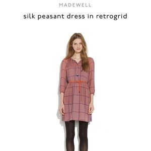 Silk Peasant Dress by Madewell