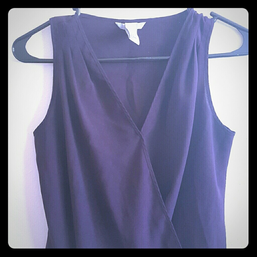 H&M Purple Wrap Top