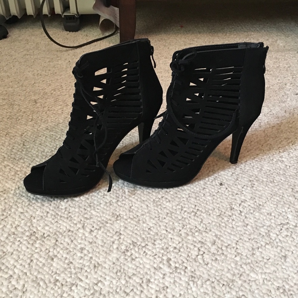 Strappy high heels!