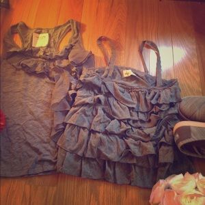 Grey tank tops