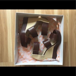 Michael Kors Collie Sandal Mocha Wedges