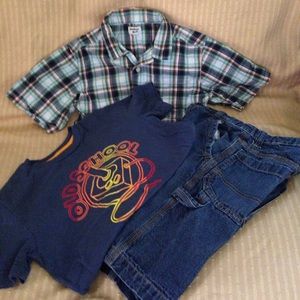 Boys Shirts and Jean Shorts