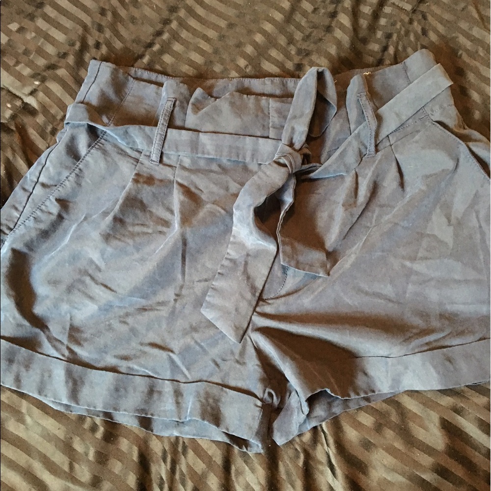 Navy High Waist Shorts