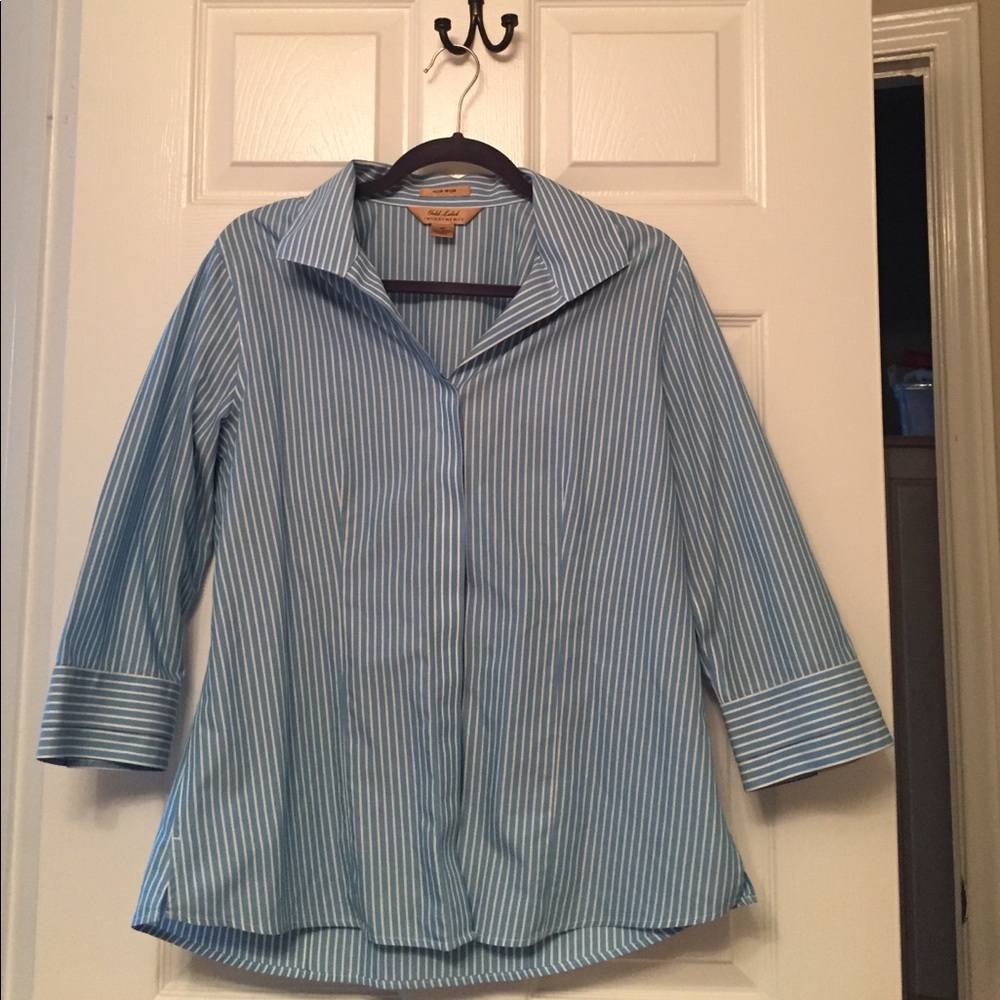 Blue pinstripe button down