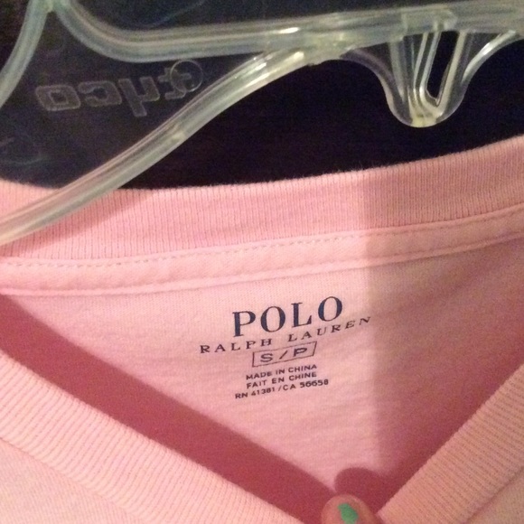 Men's small pink POLO t-shirt - Picture 3 of 3