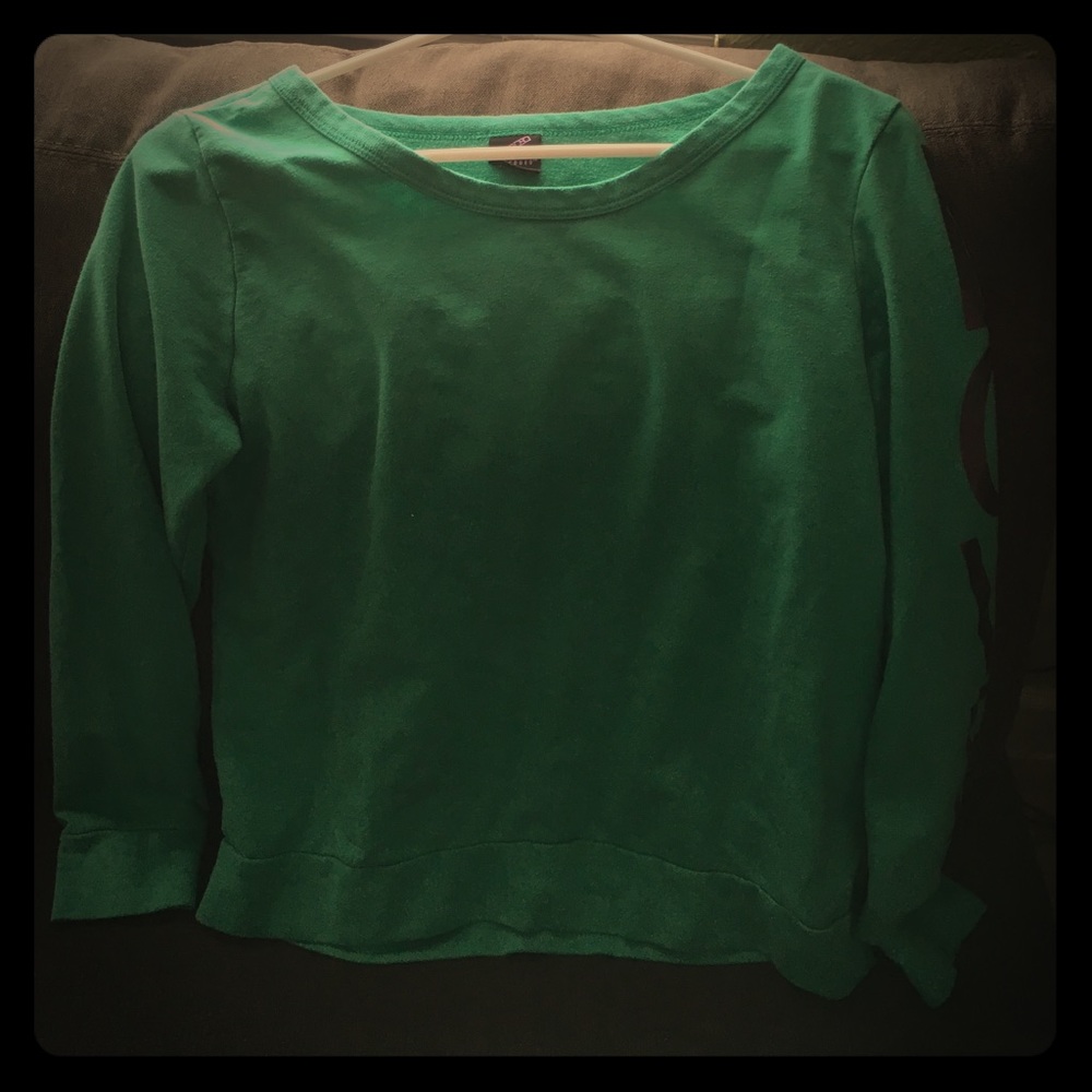 Long sleeve green shirt