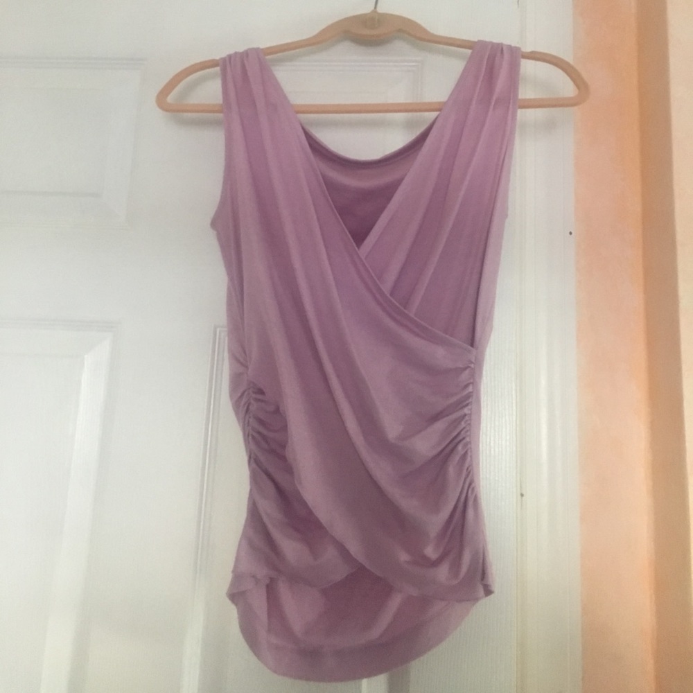 Diane von Furstenberg Lavender V-Neck Tank Top