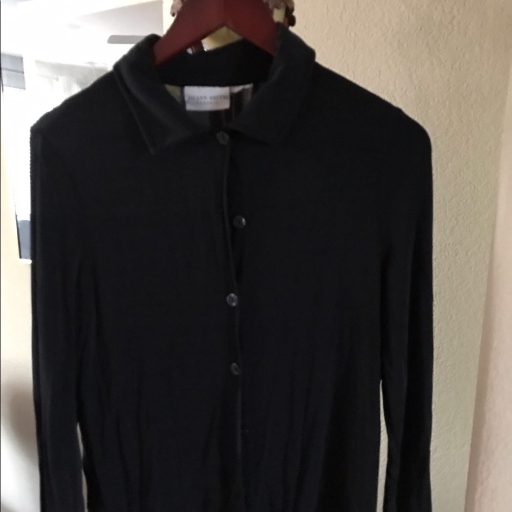 Black jersey blouse