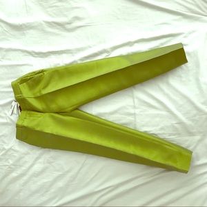 chartreuse JCREW size zero trousers