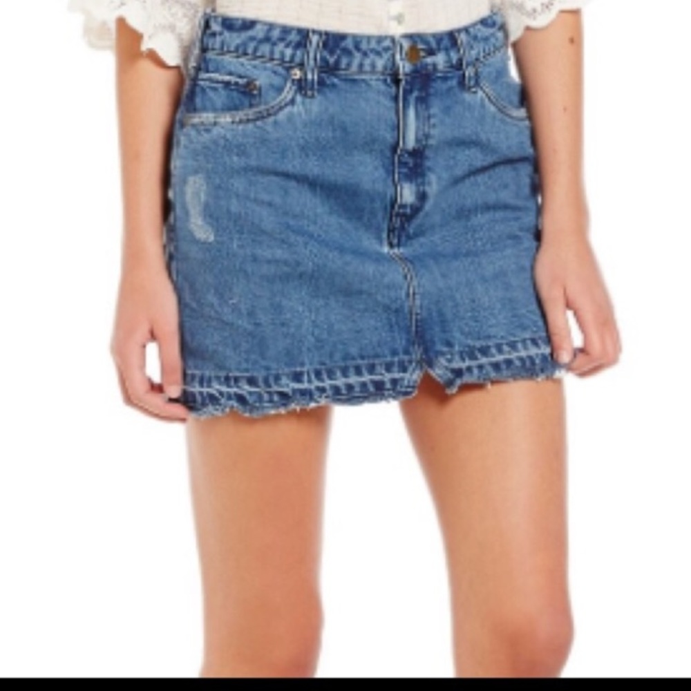 Free people denim mini skirt NEW WITH TAGS!!!