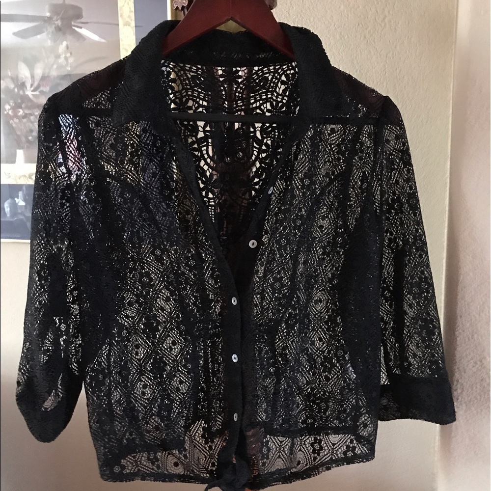 Black lace top