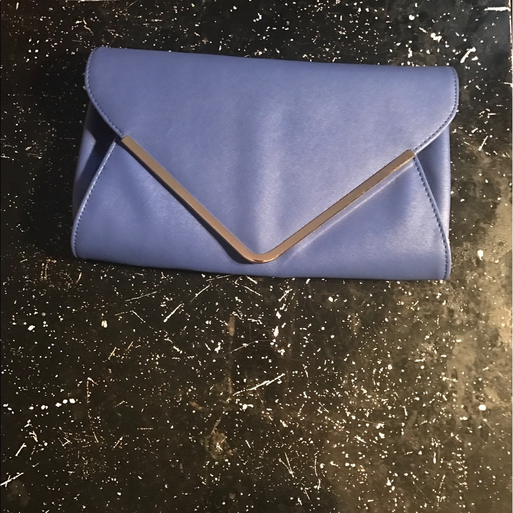 Blue oversized hand clutch