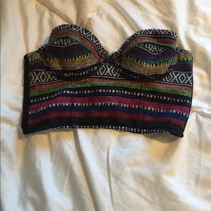 Festival topshop cropped shirt