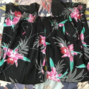Tropical print billabong pants