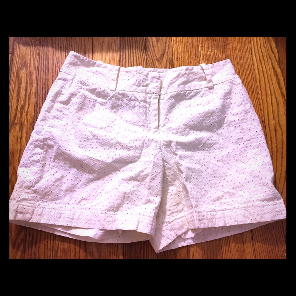 Beautiful White, High Waisted, Lacey Shorts