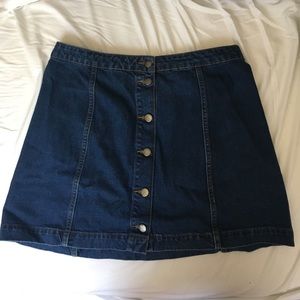 Denim Button Up Skirt