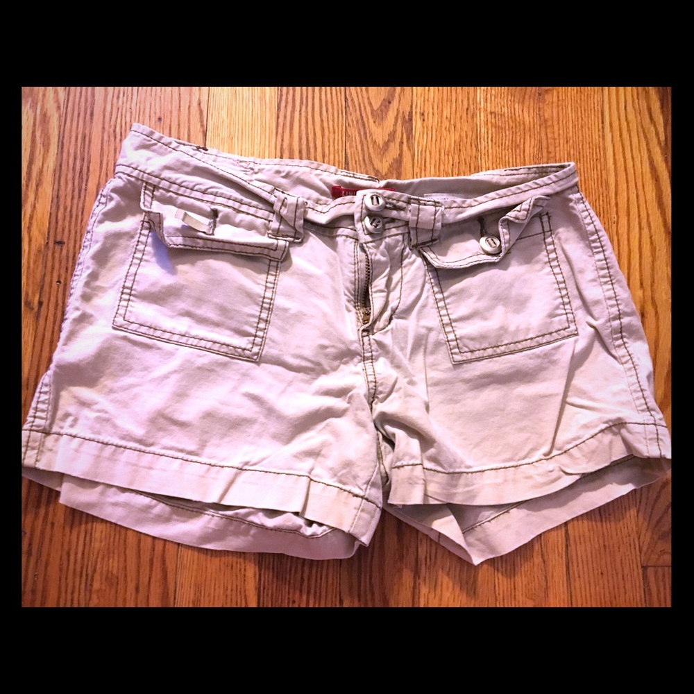 Beige Cargo Shorts