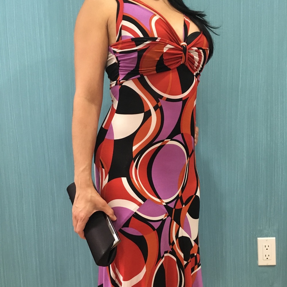 Geometric Motif Dress by Italian Designer