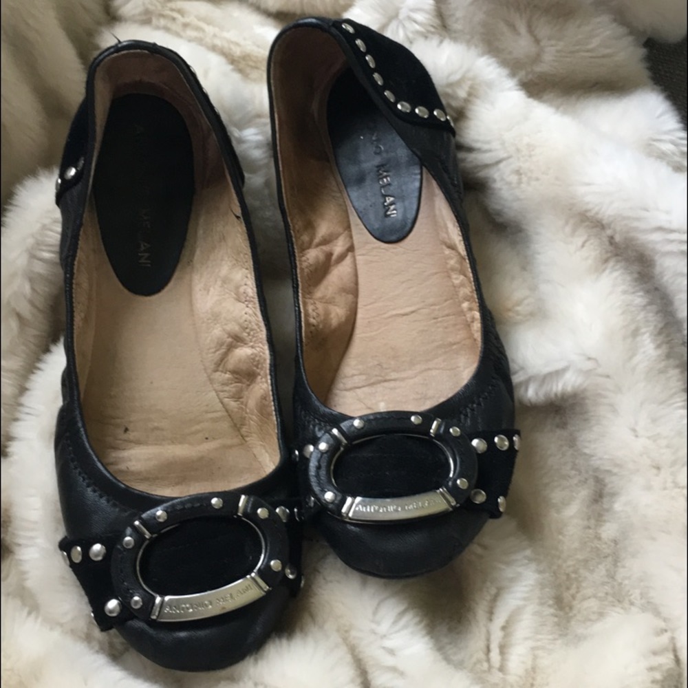 Black flats size 8