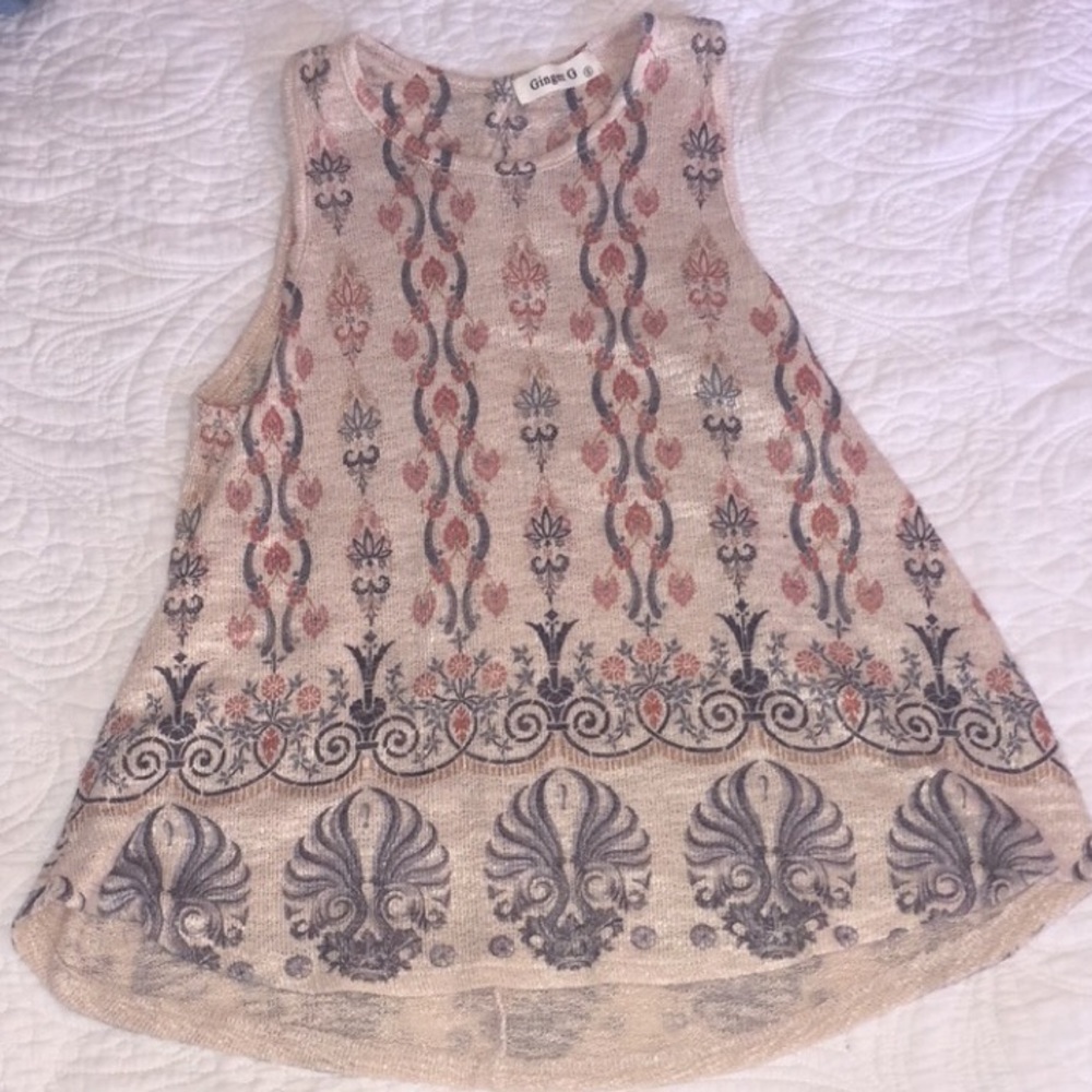 Patterned Ginger G crocheted shirt