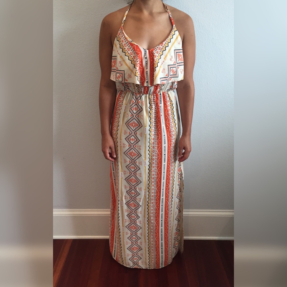 Tribal print maxi dress