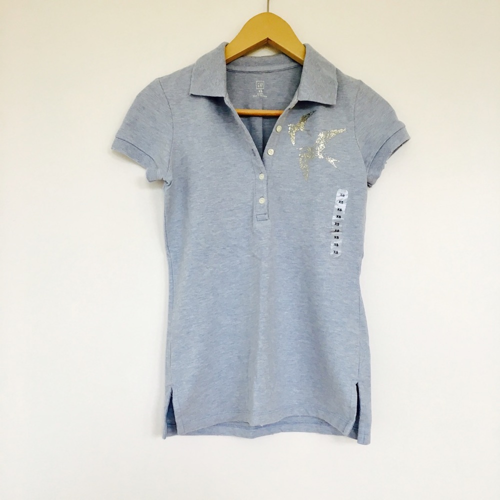 NEW Gap Metallic Bird Polo