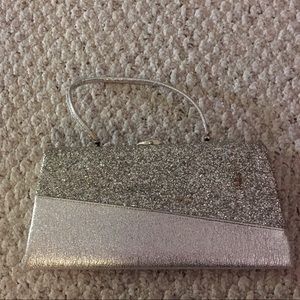 Silver glittery purse