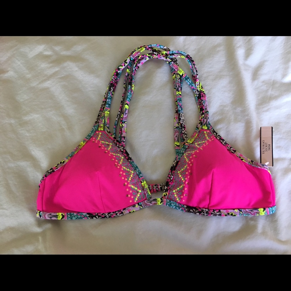 Victoria's Secret Swim Bali bikini top neon pink