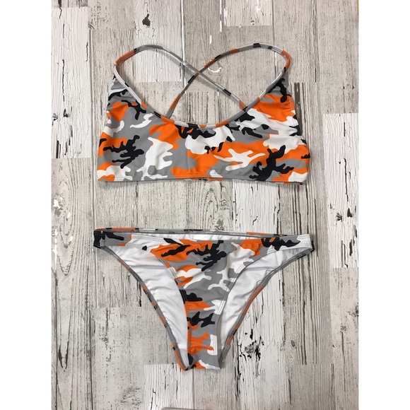 ✨The Kylie Camo Bikini-Orange Woodland - Picture 1 of 8