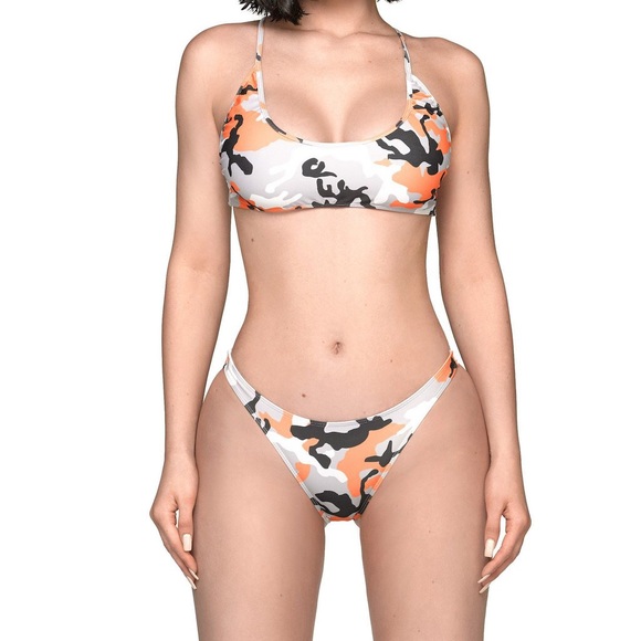 ✨The Kylie Camo Bikini-Orange Woodland - Picture 2 of 8