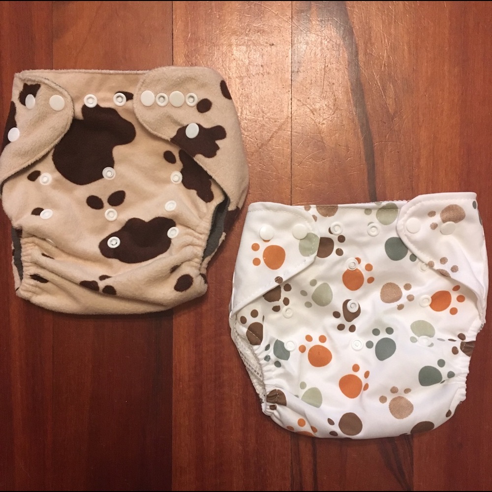 Lot of TWO Custom-sizable Diaper Covers!!!