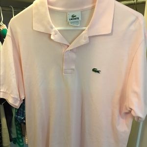 Lacoste Pink Men's Polo-Size 5 (medium)