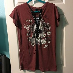 Berry colored blouse