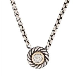 100% Auth David Yurman cookie diamond necklace