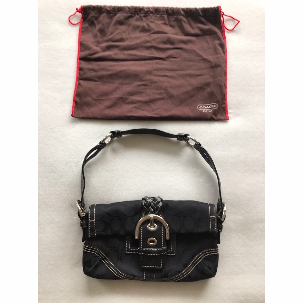 Coach Signature Black Soho Shoulder Bag