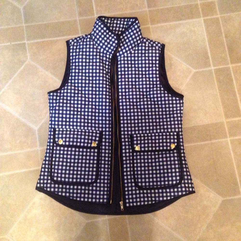 ❌Listing sold ❌ Blue plaid quilted vest