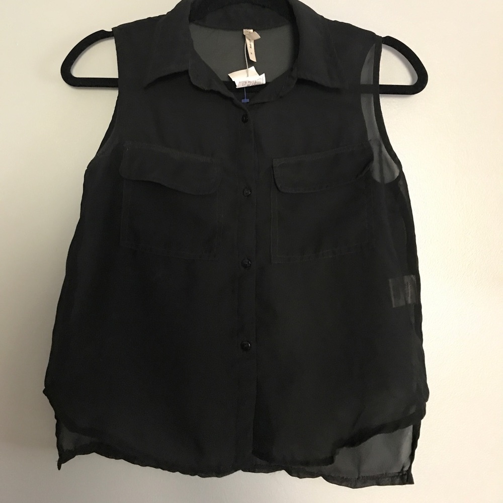 Shear black blouse