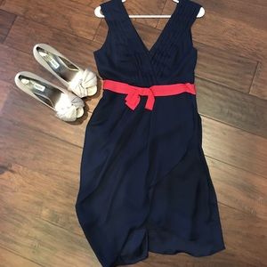 Gorgeous, navy blue/red cocktail dress