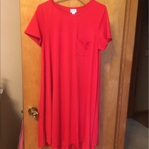 LulaRoe Medium Solid Red Carly