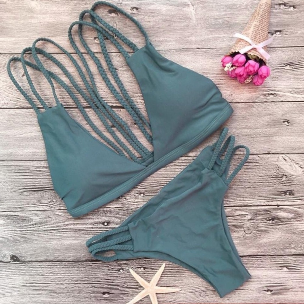 sexy green bikini