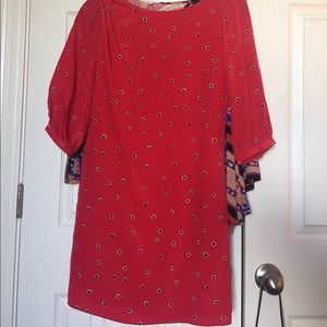 Leona silk dress with polka dots