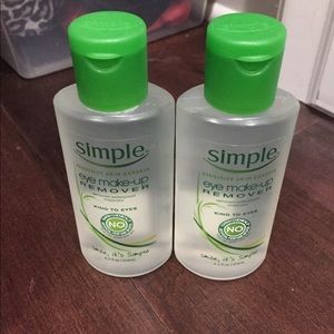 Lot of two simple makeup removers brand new