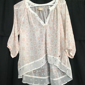 Sheer Hollister patterned shirt