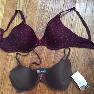 Two 34 C bras, one NWT Gilligan and O'Malley brand
