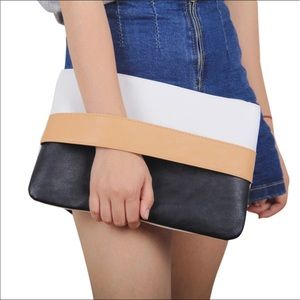 Colorblock clutch/wristlet